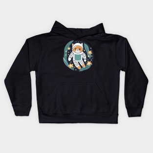 Astro-kitty  in space Kids Hoodie